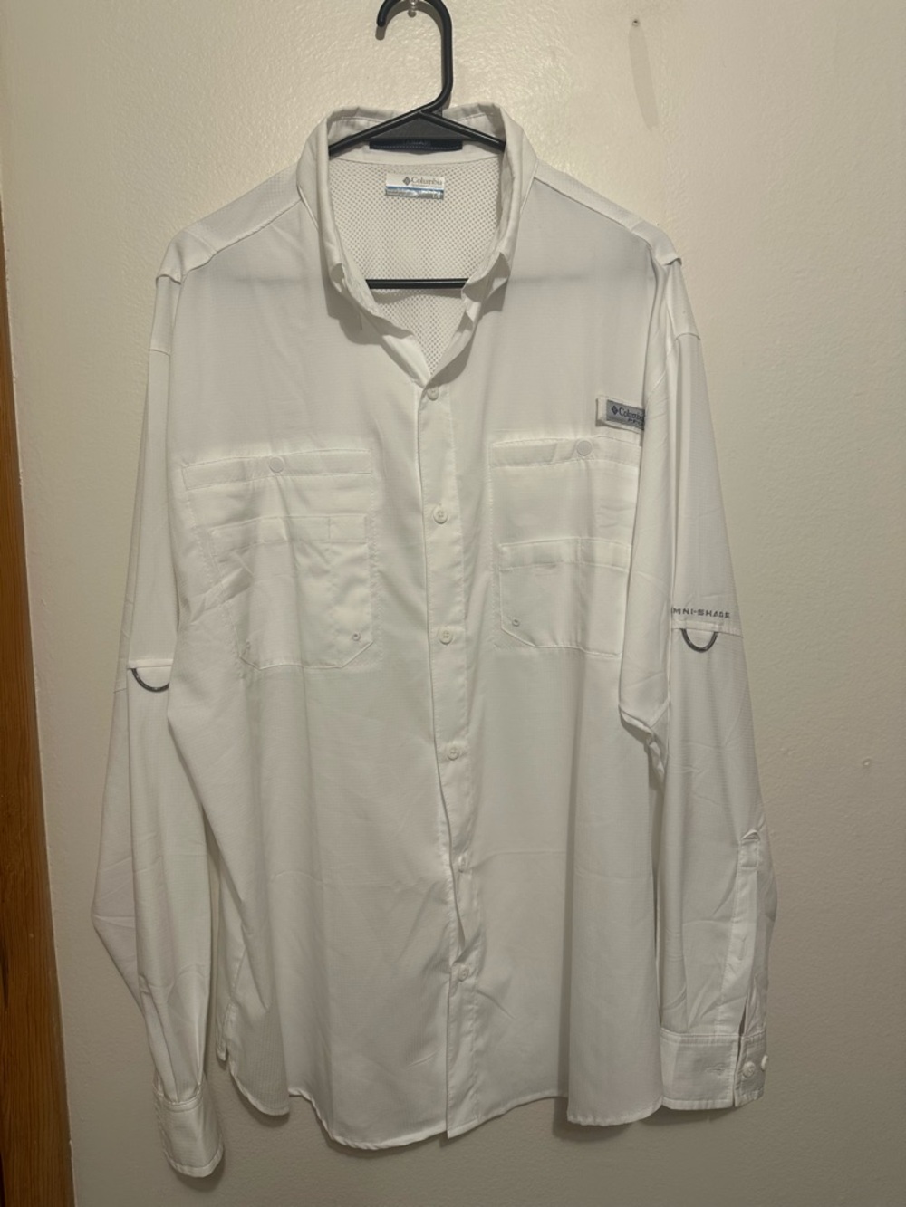 Columbia PFG Tamiami II Men's White Long Sleeve Fishing Shirt Omni-Shade
